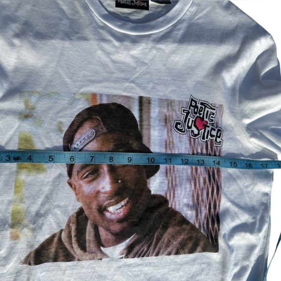 Poetic Justice Graphic T-Shirt Tupac Women’s Tee SZ Small Columbia Pictures,Rap - Picture 8 of 12